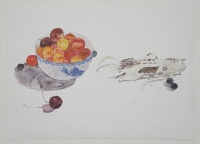 Mirabellen und Schafsschdel, 2009, Aquarell und Graphit auf Hadern